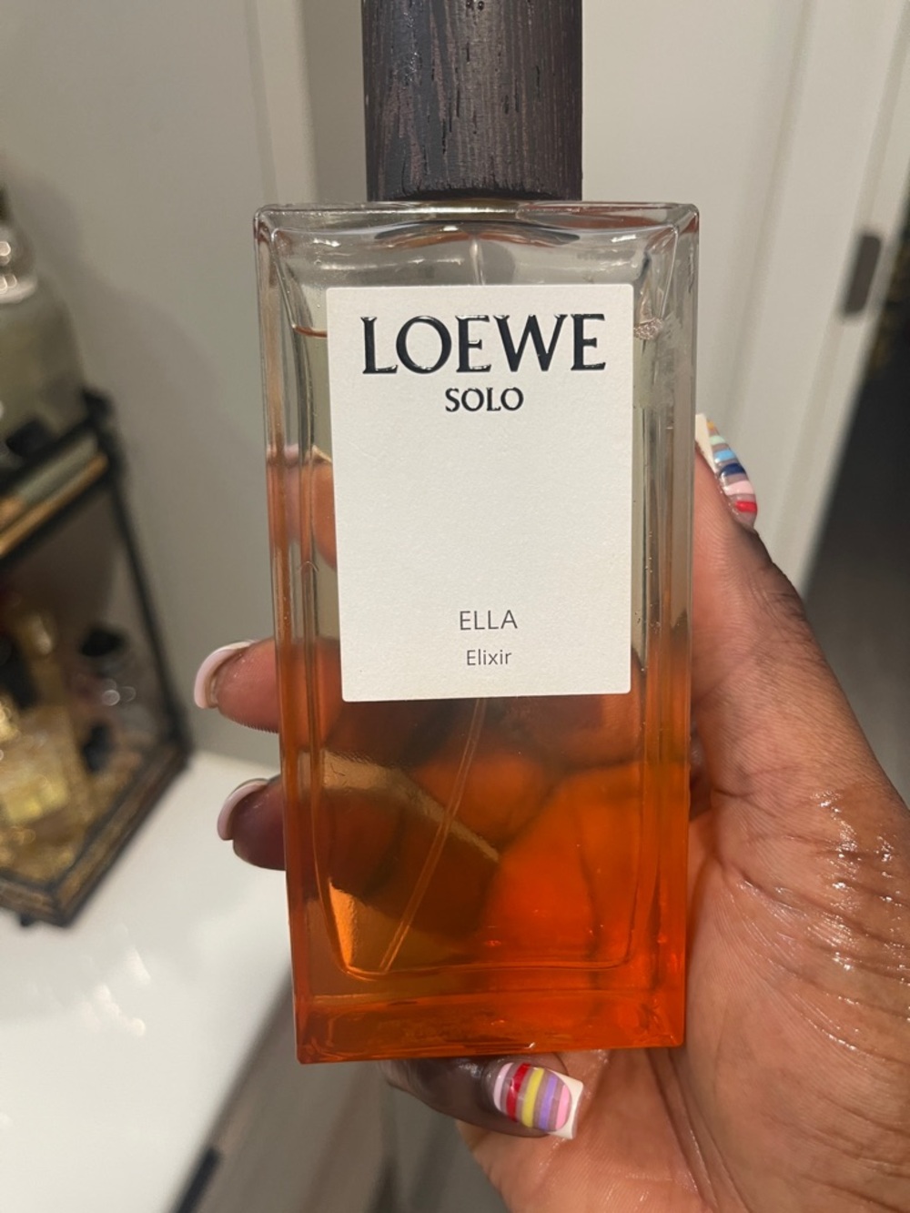 Loewe Solo Ella Elixir — Orange Gradient Glass Bottle